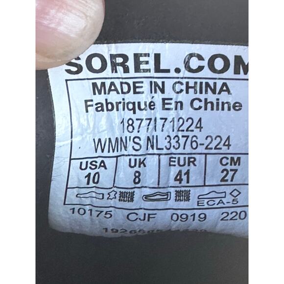 Sorel Lexie Waterproof Wedge Leather Ankle Boots Women's Size 10 - Picture 8 of 9